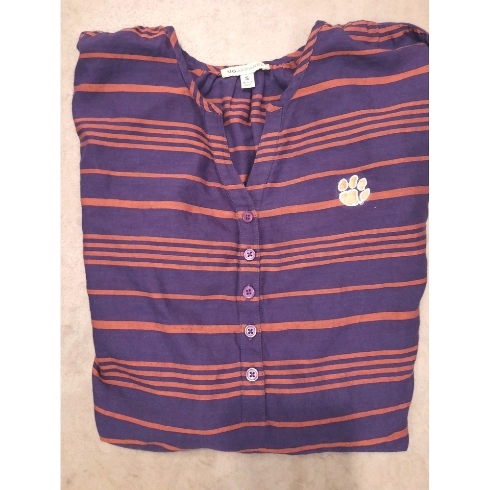 UG Apparel Clemson Womens Blouse Size Small Pre-owned - Picture 1 of 6